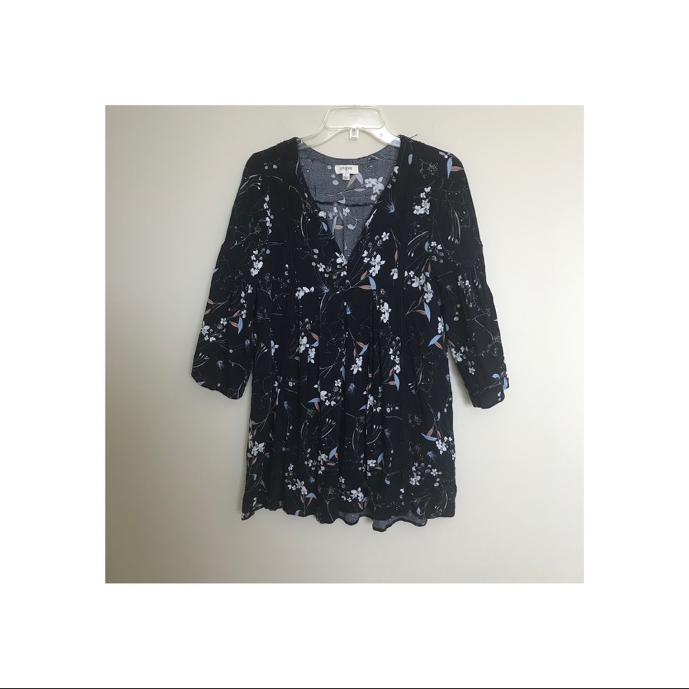 UMGEE | USA Navy Floral Boho Dress Tunic S…